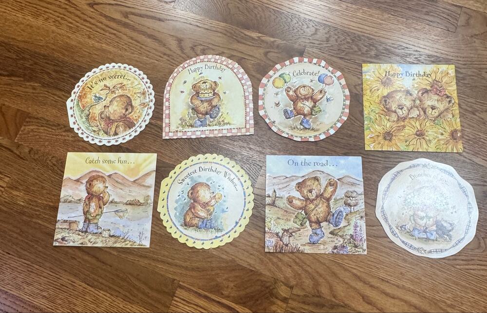 8 Leanin' Tree Rambling Ted Children's Birthday Cards No Envelopes
